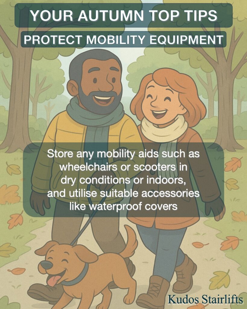 Autumn Mobility Top Tips - Kudos Stairlifts - Protect Mobility Equipment